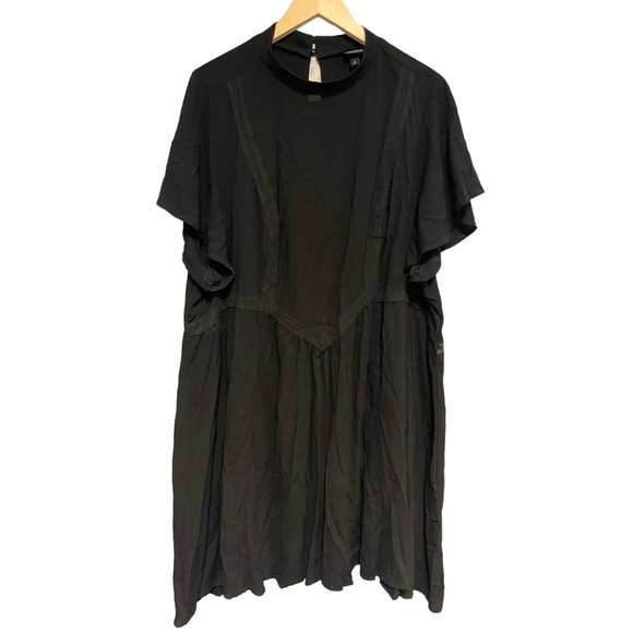 🎤Torrid Black Skater Dress Size 4X NWT with Keyhole at Back and Front Detail - Picture 1 of 15